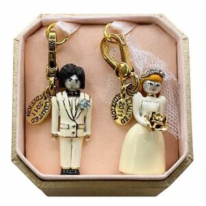 Juicy Couture Limited ED 2011 Bride Groom Charm Set Bracelet Bag Charm w/ Box 2"